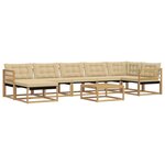 vidaXL Ensemble de canapés d'extérieur 8 pc Blanc et Beige