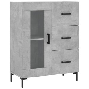 vidaXL Buffet gris béton 69 5x34x90 cm bois d'ingénierie