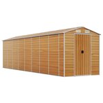 vidaXL Abri de jardin marron clair 191x725x198 cm acier galvanisé