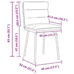 vidaXL Chaises à manger lot de 2 Vert foncé Velours