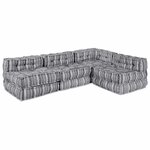vidaXL Coussin 4 Pièces Gris clair 70 x 70 x 54 cm Polyester