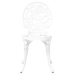 vidaXL Ensemble bistro de jardin 3 Pièces Blanc Aluminium