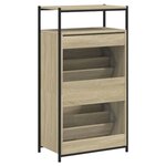 vidaXL Armoire à chaussures chêne sonoma 60x34x112cm bois d'ingénierie