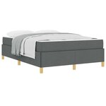 vidaXL Cadre de lit avec matelas Gris foncé 160 x 200 cm tissu