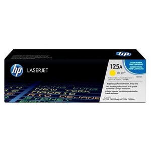 HP 125A toner LaserJet jaune authentique (CB542A) pour HP Color LaserJet CM1312/CP1215/CP1217/CP1515/CP1518