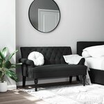 vidaXL Banc avec dossier Noir 120x62x75 5 cm Tissu