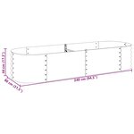 vidaXL Lit surélevé de jardin 240x80x44 cm Acier galvanisé Gris