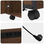 vidaXL Cabinet de Bureau avec roue Chêne marron 60 x 46 x 67 cm