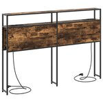 vidaXL Tête de lit de rangement Chêne fumé 140 cm Bois d'ingénierie