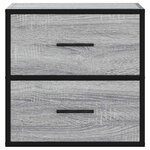 vidaXL Tables de chevet murales 2 Pièces sonoma gris 40x31x39 5 cm
