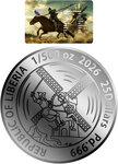 Monnaie DON QUIXOTE 1/500 Oz Palladium 25$ Liberia 2026 (PRÉCOMMANDE)