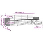 vidaXL Ensemble de canapés d'extérieur 5 Pièces Naturel