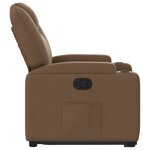 vidaXL Fauteuil inclinable Marron Tissu