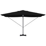 vidaXL Parasol déporté - Noir Polyester  Acier enduit Grand