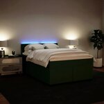 vidaXL Sommier à lattes de lit et matelas Vert foncé 140x200cm Velours