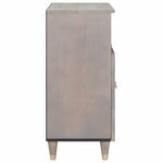 vidaXL Buffet Gris et or 60 x 33.5 x 75 cm Bois de manguier massif