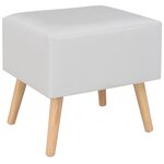 vidaXL Tables de chevet 2 Pièces Blanc 40x35x40 cm Similicuir