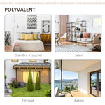 Loveuse fauteuil rond de jardin fauteuil lune papasan pliable grand confort macramé coton polyester beige