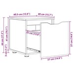 vidaXL Cabinet de salle de bain Gris Sonoma 40 5 x 40 x 44 cm