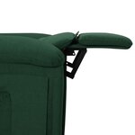 vidaXL Fauteuil inclinable électrique Vert foncé Tissu