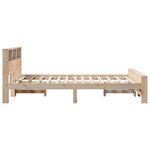 vidaXL Cadre de lit Marron 120 x 190 cm Bois d'ingénierie