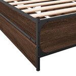 vidaXL Cadre de lit avec tiroirs sans matelas chêne marron 100x200 cm