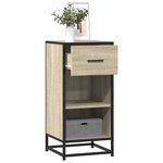 vidaXL Buffet chêne sonoma 35 5x35x76 cm bois d'ingénierie et métal