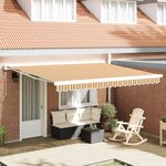 vidaXL Store rétractable automatique Rayures multicolores 400x300 cm