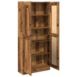 vidaXL Buffet haut vieux bois 82 5x30 5x185 cm bois d'ingénierie