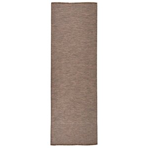 vidaXL Tapis à tissage plat d'extérieur 80x250 cm Marron