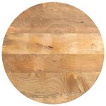 vidaXL Dessus de table Ø 40x3 8 cm rond bois de manguier massif
