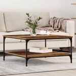 vidaXL Table basse Bois ancien 80 x 80 x 40 cm Bois d'ingénierie