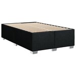 vidaXL Sommier à lattes de lit avec matelas Noir 120x200 cm Tissu