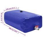 vidaXL Réservoir d'eau avec robinet pliable 1500 L PVC