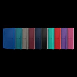 LOT de 10 Oxford Signature Cahier Cousu Couverture Extra Rigide B5 - 1 Ligne - 80 Feuilles - Couleurs Assorties