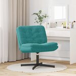 vidaXL Fauteuil relaxant pivotant Turquoise 63 x 75 x 76 cm Velours