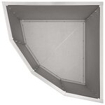 vidaXL Jardinière d'Angle Argent 45 x 45 x 50 cm Acier inoxydable