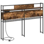 vidaXL Tête de lit de rangement Chêne fumé 135 cm Bois d'ingénierie