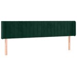 vidaXL Tête de lit à LED Vert foncé 183x16x78/88 cm Velours