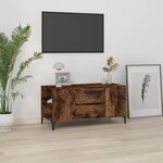 vidaXL Meuble TV Chêne fumé 102x44 5x50 cm Bois d'ingénierie