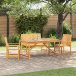 vidaXL Ensemble de salle à manger de jardin 4 pièces en bois massif d'acacia