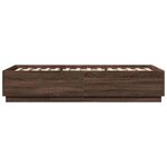 vidaXL Cadre de lit sans matelas chêne marron 100x200 cm