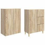 vidaXL Ensemble de Meubles 2 Pièces 66 x 34 5 x 90 cm Bois d'ingénierie