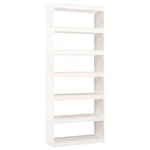 vidaXL Bibliothèque/Séparateur de pièce Blanc 80x30x199 5cm Pin massif