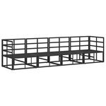 vidaXL Ensemble de canapé de jardin avec coussin 4 Pièces Noir Aluminium