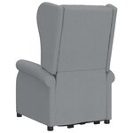 vidaXL Fauteuil de massage inclinable Gris clair Tissu