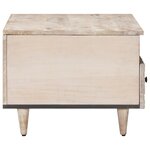 vidaXL Table basse Blanc 80 x 54 x 40 cm Bois de mangue massif