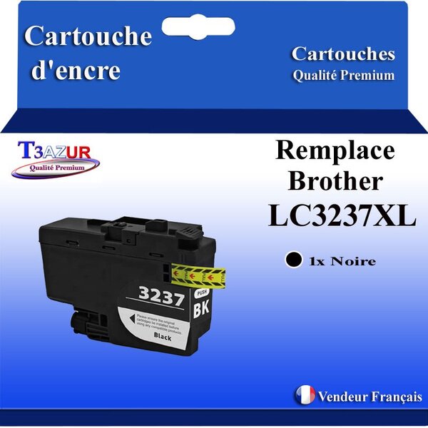 T3AZUR- Cartouche compatible avec Brother LC3237 XL Noire pour Brother HL-J6000DW  HL-J6100DW