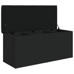 vidaXL Banc de rangement noir 102x42x45 cm bois d'ingénierie