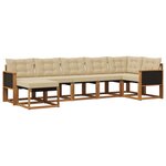 vidaXL Ensemble de canapés d'extérieur 7 pc Naturel et Beige
